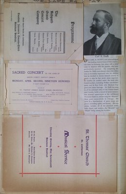 Teresa Vanderburgh's Musical Scrapbook #2 - Concert Programs and a Short Biography