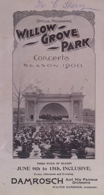 Teresa Vanderburgh's Musical Scrapbook #2 - Official Program for Willow Grove Park Concerts