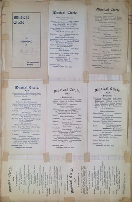 Teresa Vanderburgh's Musical Scrapbook #2 - Musical Circle Programs - 1899-1900 Season