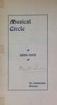 Teresa Vanderburgh's Musical Scrapbook #2 - Musical Circle 1899-1900 Season Schedule