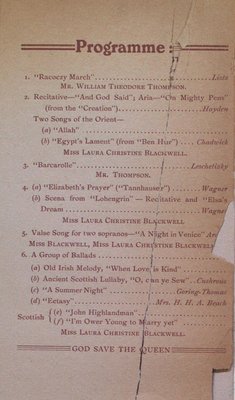 Teresa Vanderburgh's Musical Scrapbook #2 - Recital by Miss Laura Christine Blackwell