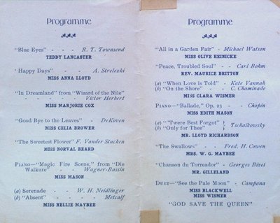 Teresa Vanderburgh's Musical Scrapbook #2 - Song Recital Program