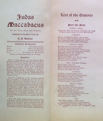 Teresa Vanderburgh's Musical Scrapbook #2 - St. Catharines Oratorio Society Performing Judas Maccabaeus