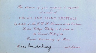 Teresa Vanderburgh's Musical Scrapbook #2 - Organ and Piano Recitals