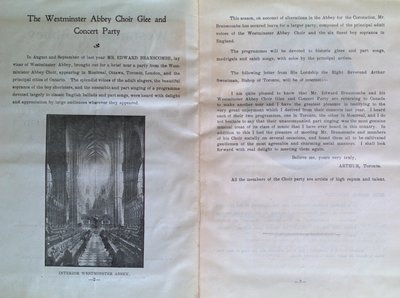 Teresa Vanderburgh's Musical Scrapbook #2 - Westminster Abbey Choir Pamphlet