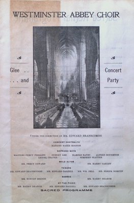 Teresa Vanderburgh's Musical Scrapbook #2 - Westminster Abbey Choir Sacred Program