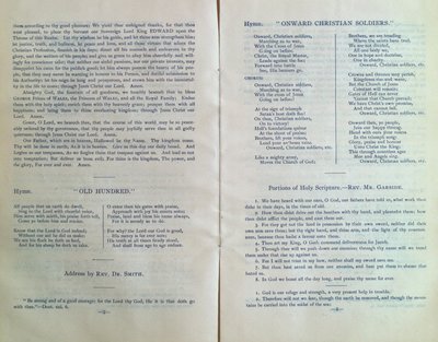 Teresa Vanderburgh's Musical Scrapbook #2 - Garrison Thanksgiving Service Program