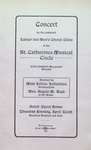 Teresa Vanderburgh's Musical Scrapbook #2 - St. Catharines Musical Circle Concert Program