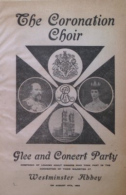 Teresa Vanderburgh's Musical Scrapbook #2 - Coronation Choir Glee and Concert Party Pamphlet