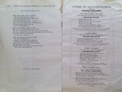 Teresa Vanderburgh's Musical Scrapbook #2 - Program for the Coronation Choir Glee and Concert Party