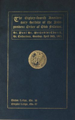 Teresa Vanderburgh's Musical Scrapbook #2 - Independent Order of Odd Fellows 84th Anniversary Program