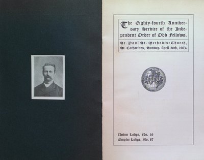 Teresa Vanderburgh's Musical Scrapbook #2 - Independent Order of Odd Fellows 84th Anniversary Program