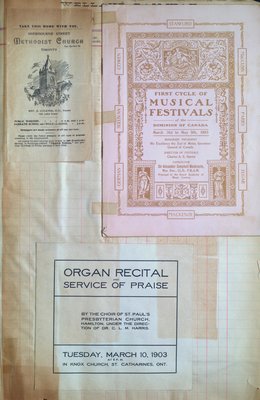 Teresa Vanderburgh's Musical Scrapbook #2 - Church Service Programs & The First Cycle of Musical Festivals Program