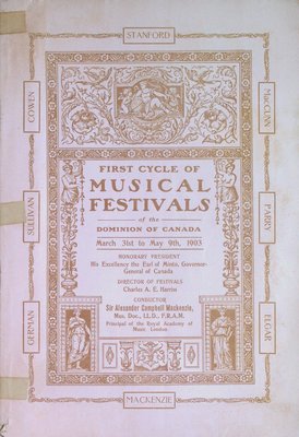 Teresa Vanderburgh's Musical Scrapbook #2 - Program for the First Cycle of Music Festivals