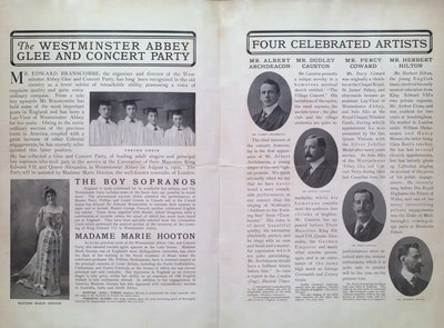 Teresa Vanderburgh's Musical Scrapbook #2 - Westminster Abbey Glee and Concert Party