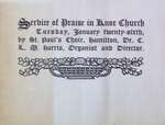 Teresa Vanderburgh's Musical Scrapbook #2 - Service of Praise at Knox Church