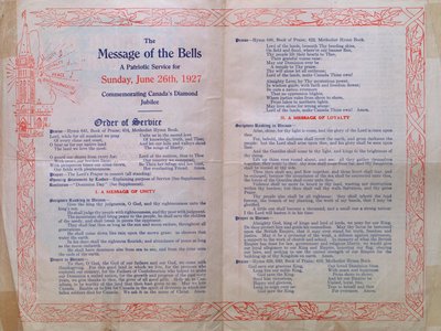 Teresa Vanderburgh's Musical Scrapbook #2 - Patriotic Day Service Program