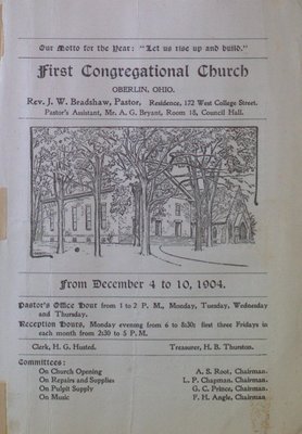 Teresa Vanderburgh's Musical Scrapbook #2 - First Congregational Church Bulletin