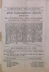 Teresa Vanderburgh's Musical Scrapbook #2 - First Congregational Church Bulletin