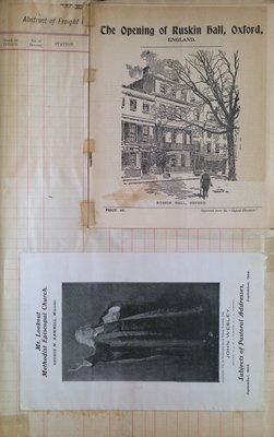 Teresa Vanderburgh's Musical Scrapbook #2 - Program for the Opening of Ruskin Hall, Oxford and a Pamphlet for Mt. Lookout Methodist Episcopal Church