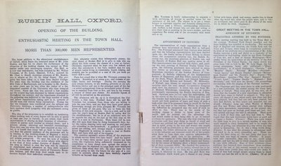 Teresa Vanderburgh's Musical Scrapbook #2 - The Opening of Ruskin Hall, Oxford, England