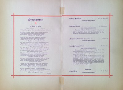 Teresa Vanderburgh's Musical Scrapbook #2 - Program for a Musical Service at St. Thomas' Church