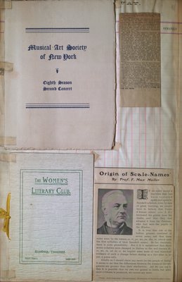 Teresa Vanderburgh's Musical Scrapbook #2 - Musical Programs & Clippings from Magazines and Newspapers