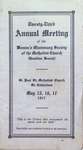 Program for the 23rd Annual Meeting of the Woman's Missionary Society