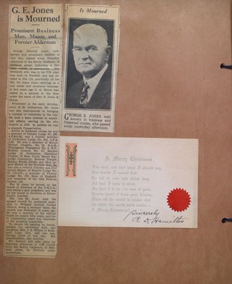 An Obituary for George E. Jones and a Christmas Card