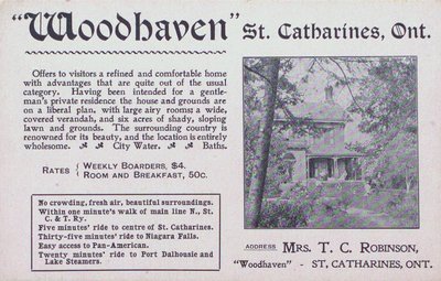 An Advertisement for the Boarding House &quot;Woodhaven&quot;