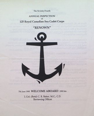 74th Annual Inspection Program for the Royal Canadian Sea Cadet Corps &quot;Renown&quot;