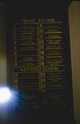 Old Courthouse Floor Directory