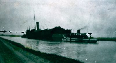 A Ship Cut in Half in the Welland Canal