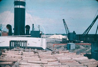 A Ship Along the Welland Ship Canal