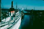 A Ship in the Welland Canal Flight Locks