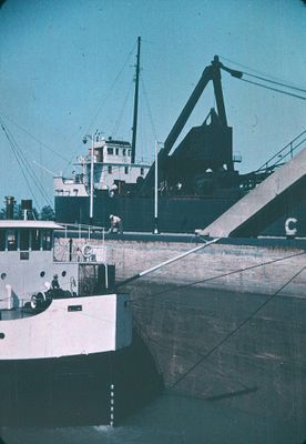 Ships in the Twin Flight Locks on the Welland Ship Canal