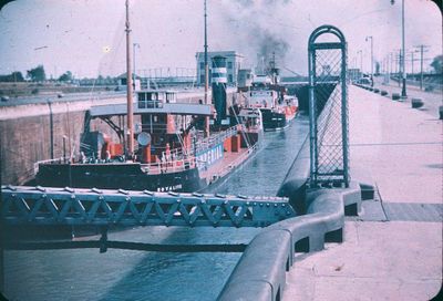 Ships in Lock 7 on the Welland Ship Canal