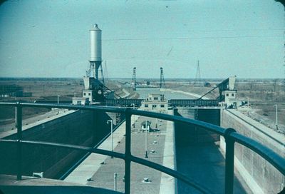 Twin Flight Locks on the Welland Ship Canal