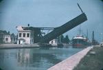 A Partially Raised Bascule Bridge on the Welland Canal