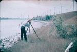 A Gentleman Surveying Along the Welland Ship Canal