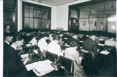 A Typing Classroom at the St. Catharines Business College