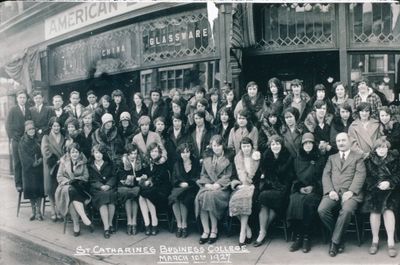 The St. Catharines Business College Class March 1927