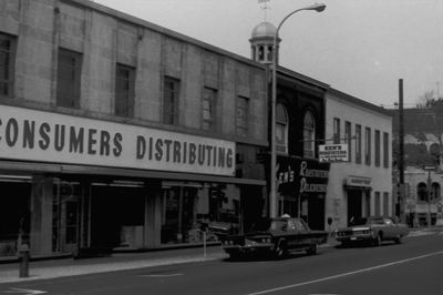 Consumers Distributing and Ken’s Rostateria Delicatessen on James Street