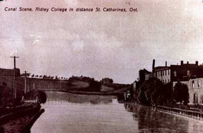 The Old Welland Canal with Ridley College in the Distance