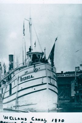 The Ship &quot;The Persia&quot; on the Old Welland Canal