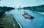 A Ship Approaching Bridge 4 on the Welland Ship Canal