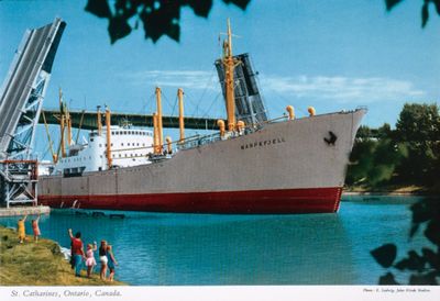 The &quot;Harpefjell&quot; Passing Underneath the Homer Bridge