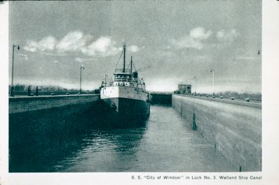 The &quot;S.S. City of Windsor&quot; in Lock 3