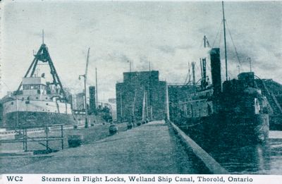 Steamers in the Twin Flight Locks