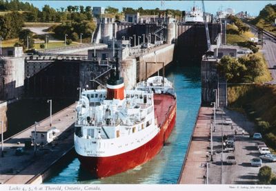 A Ship in the Twin Flight Locks